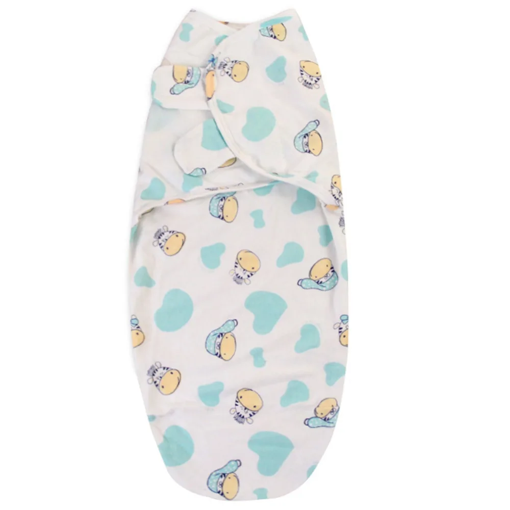 Newborn Swaddle Wrap Cotton Baby Receiving Blanket Bedding Cartoon Cute Infant Sleeping Bag For 0-6 Months Blanket Clothing