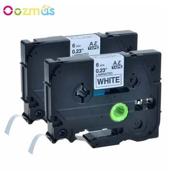 

Oozmas 2 pieces TZe 211 6mm compatible TZe-211 TZ-211 Laminated Tape Cartridge for Brother P-Touch, Black on White label maker