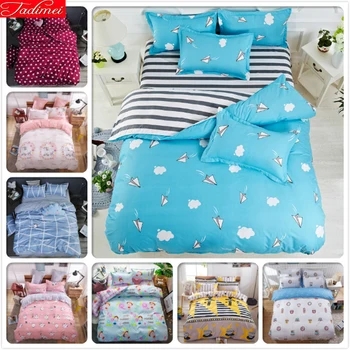 

Zebra Stripe Snowflake Blue 3/4 pcs Bedding Set 1.5m 1.8m 2m Flat Sheet Bed Linens King Queen Double Size Duvet Cover Bedclothes