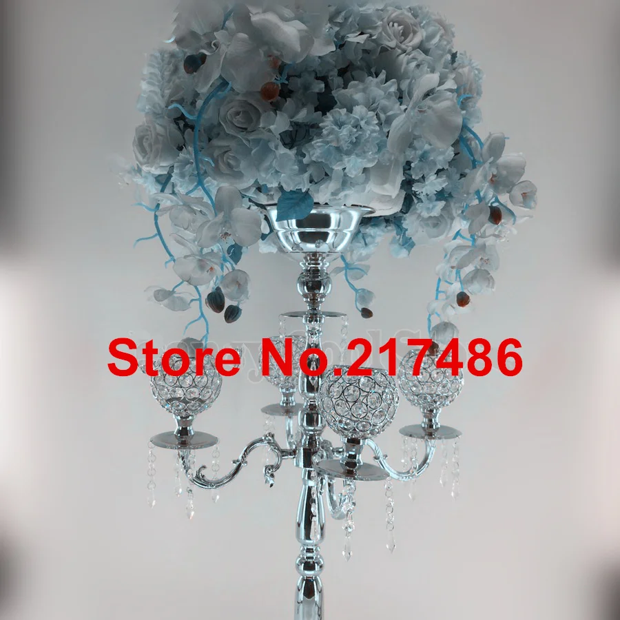 Latest wedding glass crystal aisle stand for wedding stage decoration