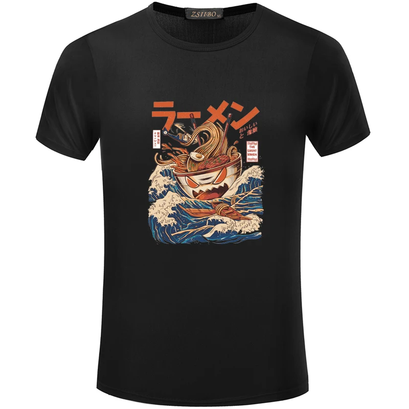 Японская уличная одежда, футболка, хип-хоп футболка с коротким рукавом, Harajuku Great Ra, Мужская футболка с героями мультфильмов, мужская и женская S5MC45