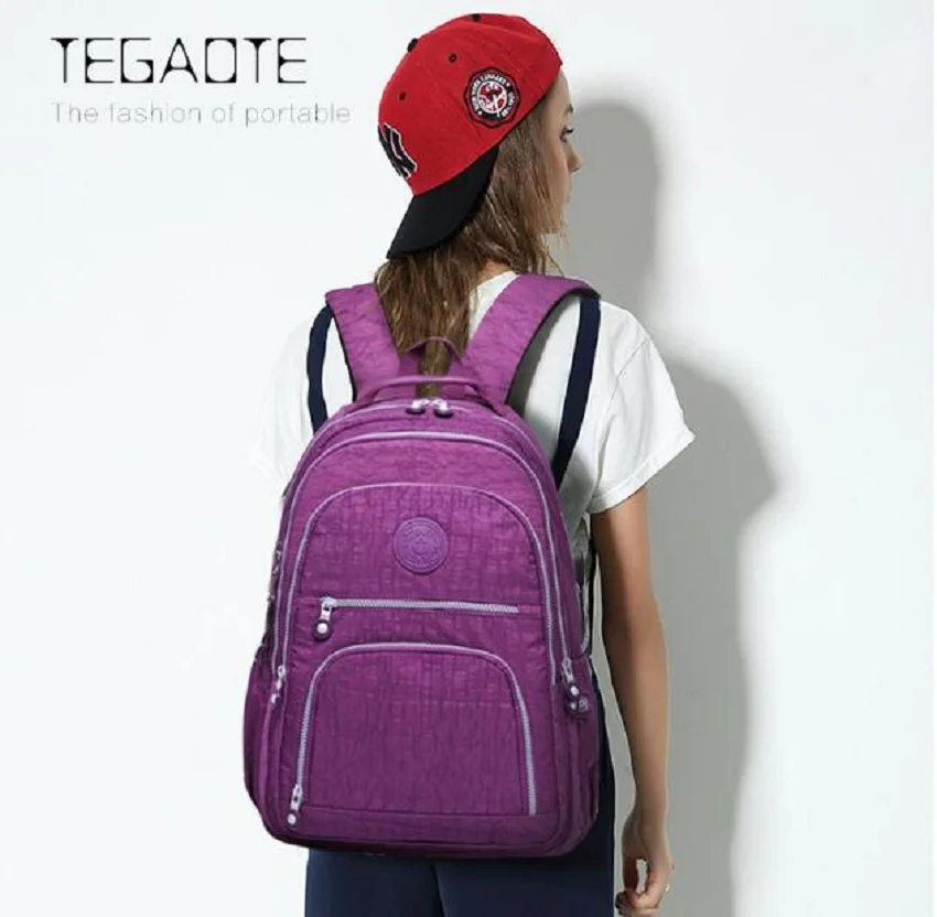 TEGAOTE, женский рюкзак для девочек-подростков, нейлоновые рюкзаки, Mochila Feminina, женский рюкзак для путешествий, школьный ранец, женская сумка