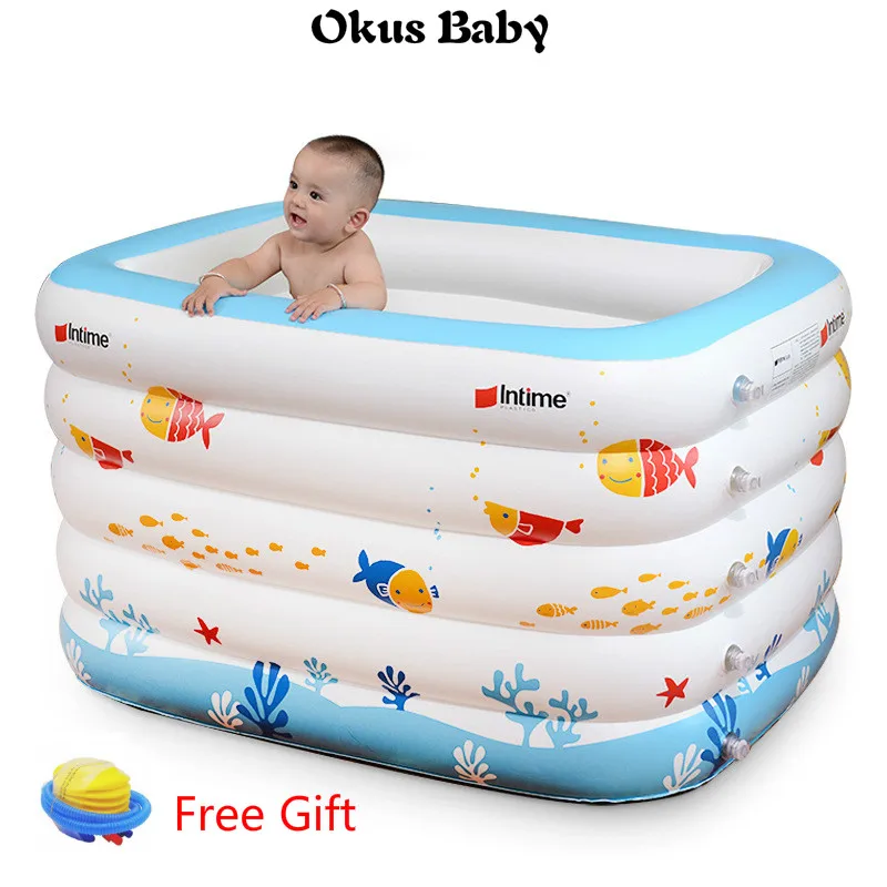 

2019 Brand New Portable bathtub inflatable bath tub Child tub Cushion Warm winner keep warm folding With Air Pump Free Gift