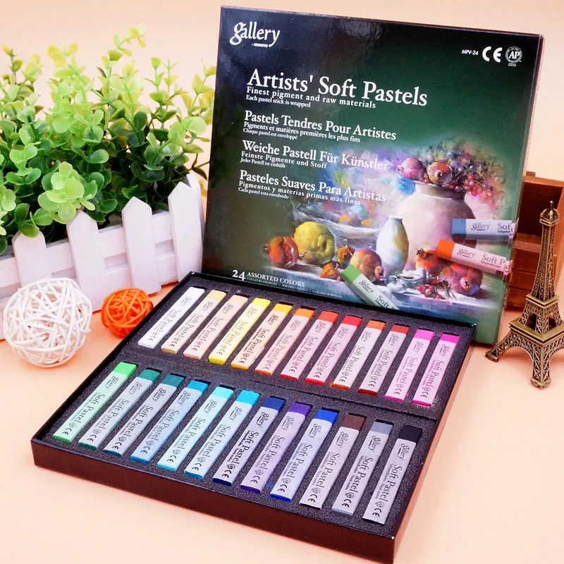 MUNGYO MPV Gallery Artists soft pastel 72/48/36/24/12 colors Colored Chalk DIY Hair dyed color make up ART