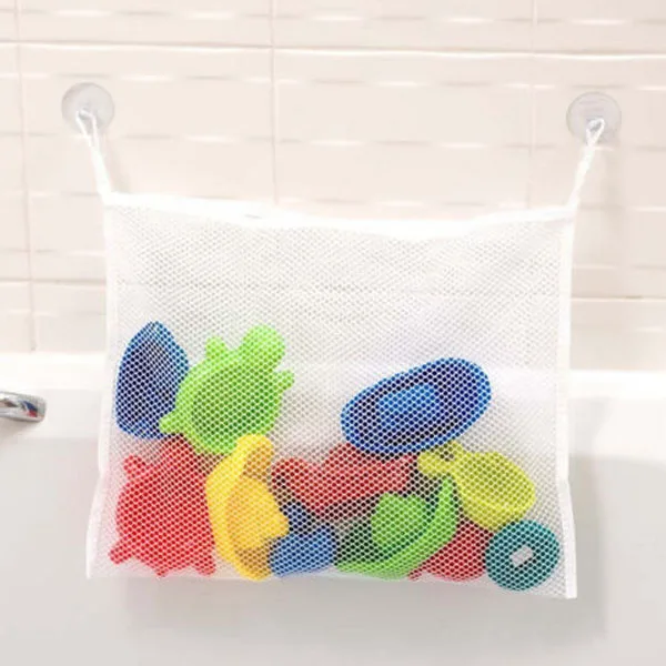 Kids Bath Tub Toy Bag Hanging Organizer Storage Bag Baby Bathing Accessories Eco-Friendly Baby Bathroom Mesh Bag
