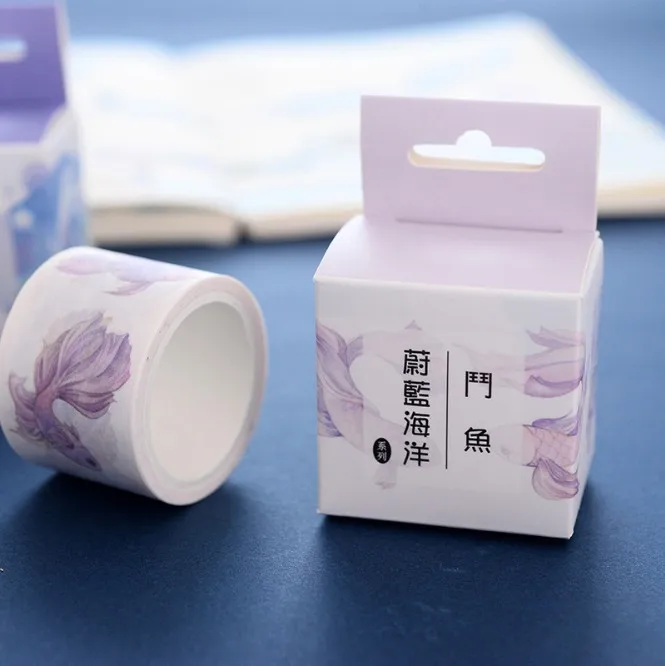 30 mm x 5 m  Whale and sea shell Washi Tape for DIY Gift Wrapping Scrapbooking and CraftSticky Adhesive Paper Masking Tape 4
