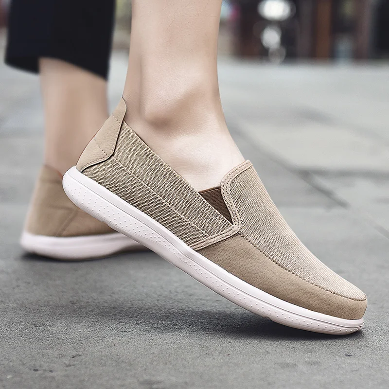 

Fashion New Shoes Men Casual 2019 Soft Non-slip Loafers Mens Sneakers Summer Breathable Light Male Shoes Adult Canvas