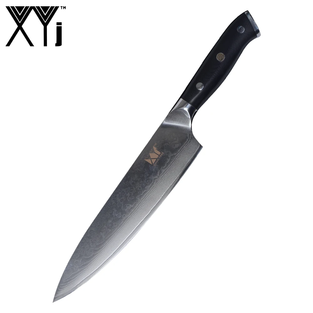 

8 inch Chef Damascus Knife XYj Brand High Quality Japanese Damascus Steel Kitchen Knife G10 Handle Very Sharp Blade Cutter Tools