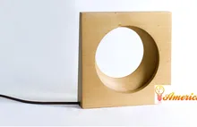 Crescente beleza mesa de decoração para casa minimalista lâmpada de cabeceira quarto lâmpada LED nocturna cintilante, De faia, Ac110-240v