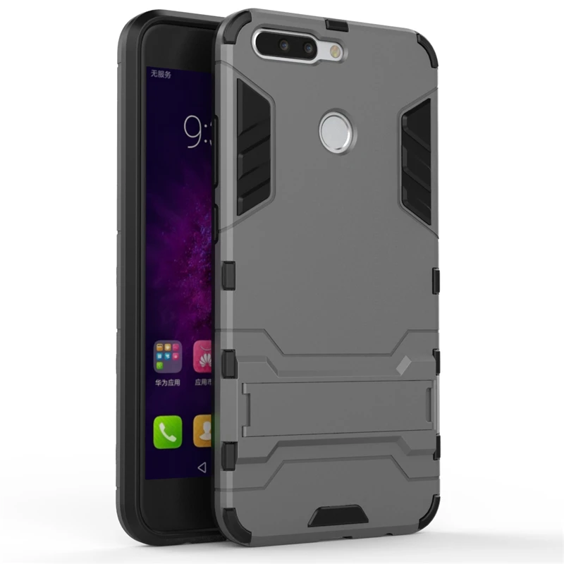 2 in 1 Hard PC+Soft Silicone TPU Rugged Rubber Kickstand Case For HUAWEI Honor V9 Matte Armor Shockproof Phone Holder Cover Capa (14)