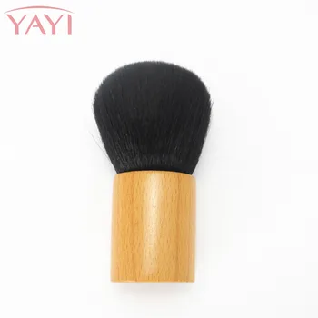 

1pc Professional Beech Wood Handle Standing Table Makeup Brushes Kabuki Brush Foundation Blush Powder Brush With Synthetic Hair