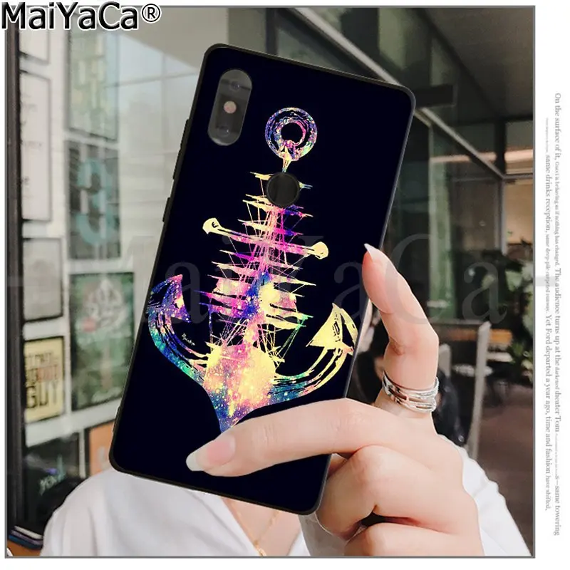 Мягкий чехол MaiYaCa из ТПУ с рисунком навигатора якоря для Xiaomi Redmi 5 5Plus Note4 4X Note5 6A Mi 6