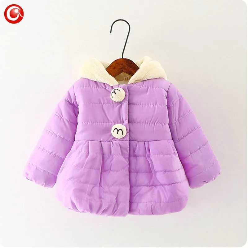 Winter Baby Girls Cartoon Rubbit Coat Thicken Kids Girl Snow Jacket Fleece Hooded Cotton Padded Outwear Christmas Clothes 2016 (6)