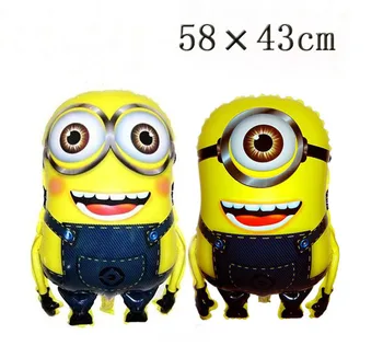 

50pc/lot Cartoon small yellow people balloons birthday party supplies wholesale Wedding decoration