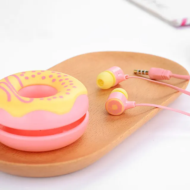 AHHROOU Case Candy Color Cute Earphones Mic head phone For Girls Kids 3.5mm Earbuds For iPhone