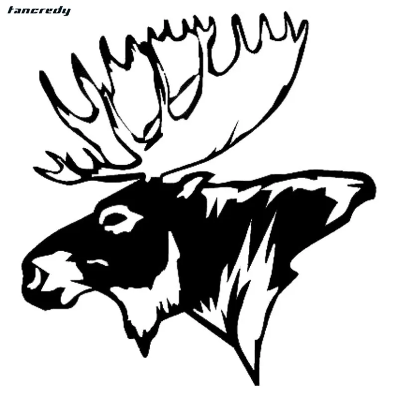 

3D funny Moose Head Bow Car Stickers 14.5*15.2cm Fashion Motorcycle Decals Vinyl Car Body Window Stickers Car Styling