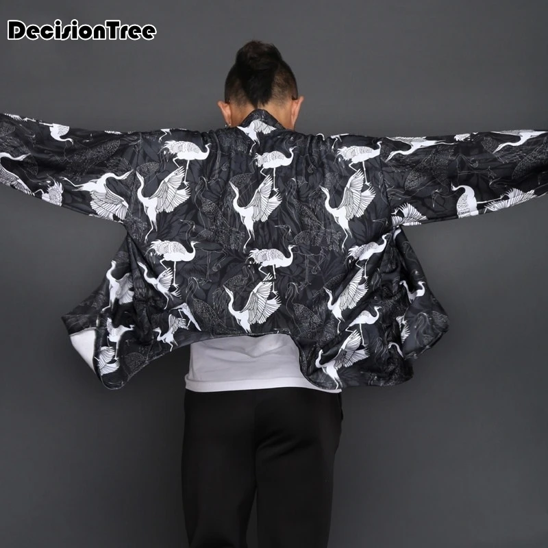 2019 summer mens kimono japanese clothes streetwear casual kimonos jackets harajuku japan style cardigan outwear