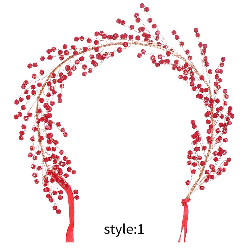Классический красный ободок для волос с хрустальными бусинами, свадебные диадемы, головной убор, свадебные ободки, украшения для волос Noiva, свадебные аксессуары для волос BH - Окраска металла: red