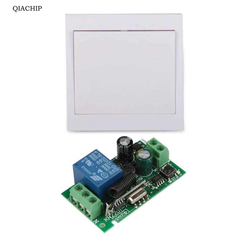 

QIACHIP Wireless Relay Remote Control Switch AC 110V 220V Receiver 86 Wall Panel Transmitter Hall Bedroom Ceiling Light Lamp Z2