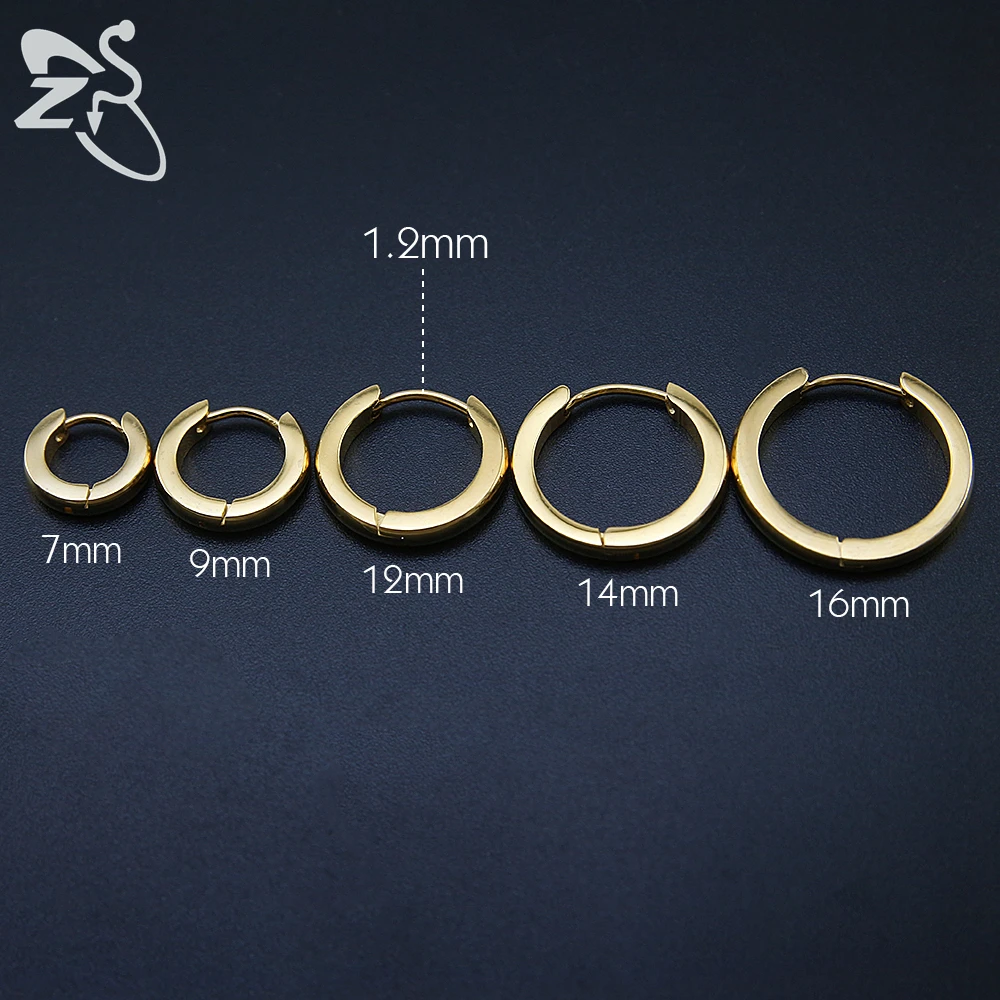 Маленькие серьги-кольца, женские круглые серьги, мужские круглые серьги из полированной нержавеющей стали, ювелирные изделия для мужчин, пирсинг для ушей, бижутерия