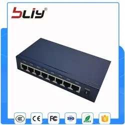 Высокое качество 8 10/100 м порт Оптическое волокно Media Converter для LAN