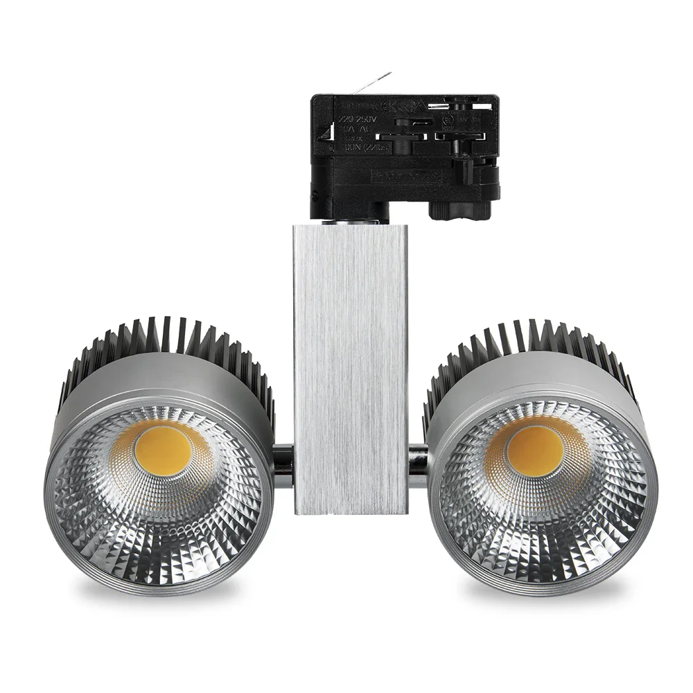 

CRI>90 LED Track Light 40W 200-240v Black White Silver Grey COB LED Rail Spotlight Light Fixtures Warm Cold Natural White