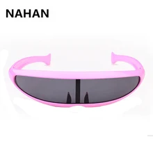 Super Cool Alien Sun Glasses for Men Women Dolphin Fish Shape Waterproof Outdoor Sunglasses Plastic Frame HD UV400 Alien Eyewear