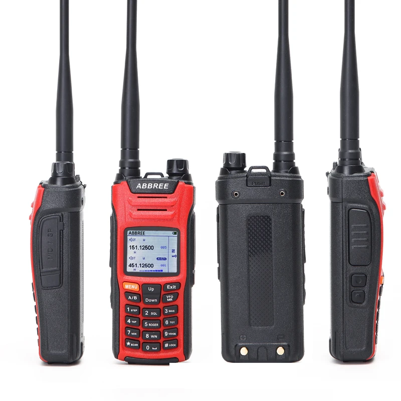 ABBREE AR F6 6 полос двойной дисплей режим ожидания 999CH мульти функциональный VOX DTMF SOS ЖК