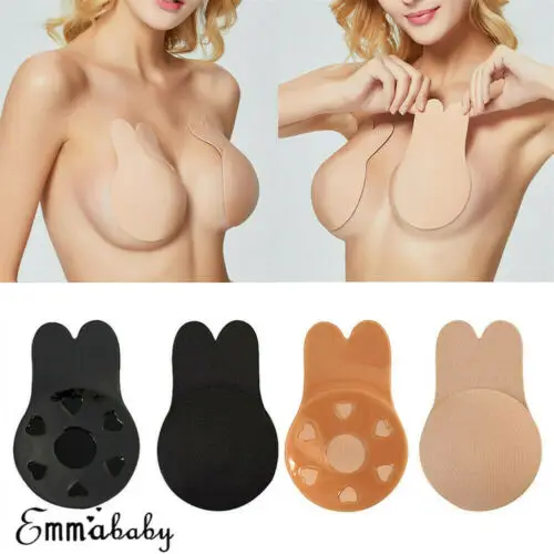 

Women Strapless Invisible Breast Petals Backless Self-Adhesive Push Up Bras Intimates Accessories
