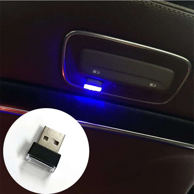 1 шт. автомобильные светодиодсветодиодный атмосферные декоративные лампы USB для