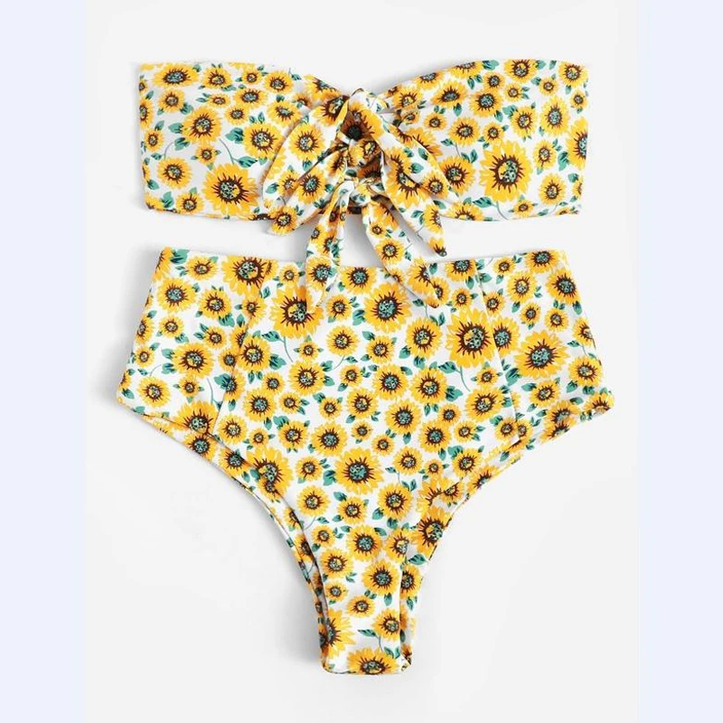 

A&J Bandage Swimwear Women Swimsuit High Waist Bikini Set 2019 Bathing Suit ALBK 1919