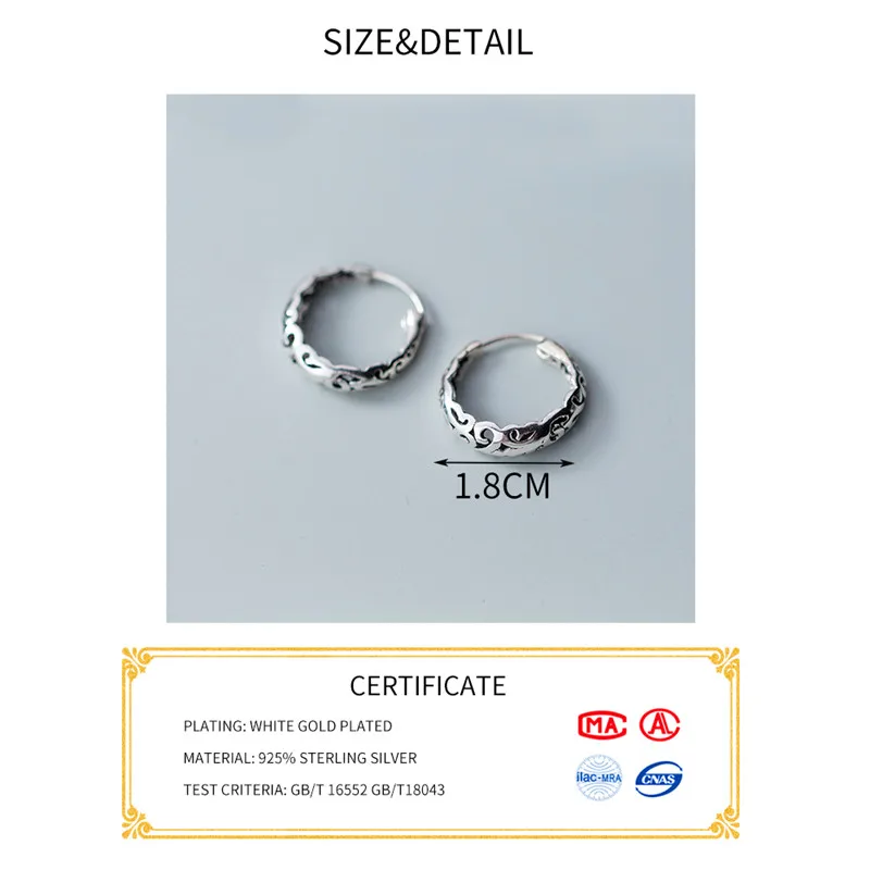 INZATT 925 пробы серебряные Винтажные серьги-кольца цветок для женщин день рождения этнические модные ювелирные изделия аксессуары GFit