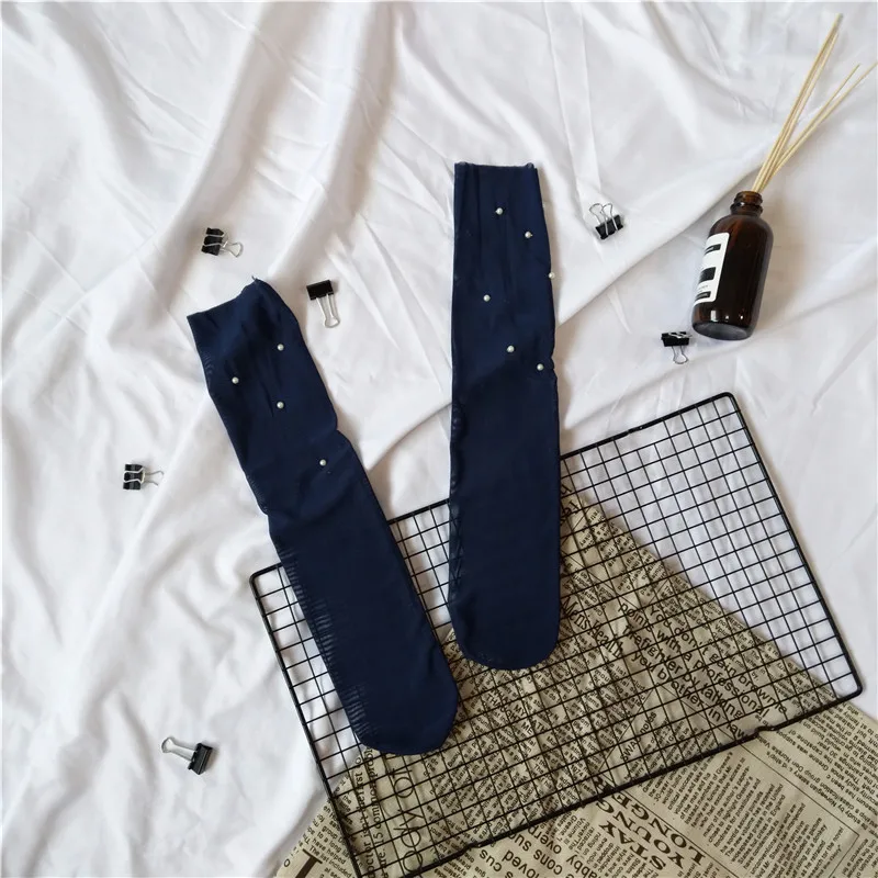 Women's Handmade Ultra-thin Socks Ladies Girl's Transparent Mesh Pearl Socks Breathable Gauze Sock Sox Female Hosiery Women's Handmade Ultra-thin Socks Ladies Girl's Transparent Mesh Pearl Socks Breathable Gauze Sock Sox Female Hosiery