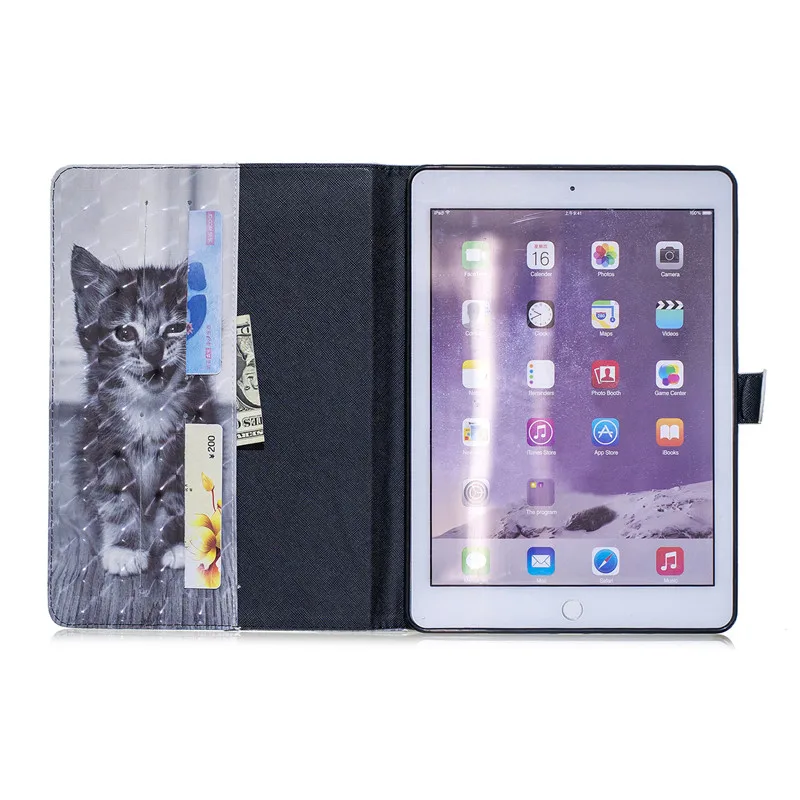 Wekays для Coque Apple Ipad Air 2 Ipad 6 мультяшная Панда 3D кожаный чехол для Ipad Air 2 Ipad6 чехол для Ipad Air2 Shell