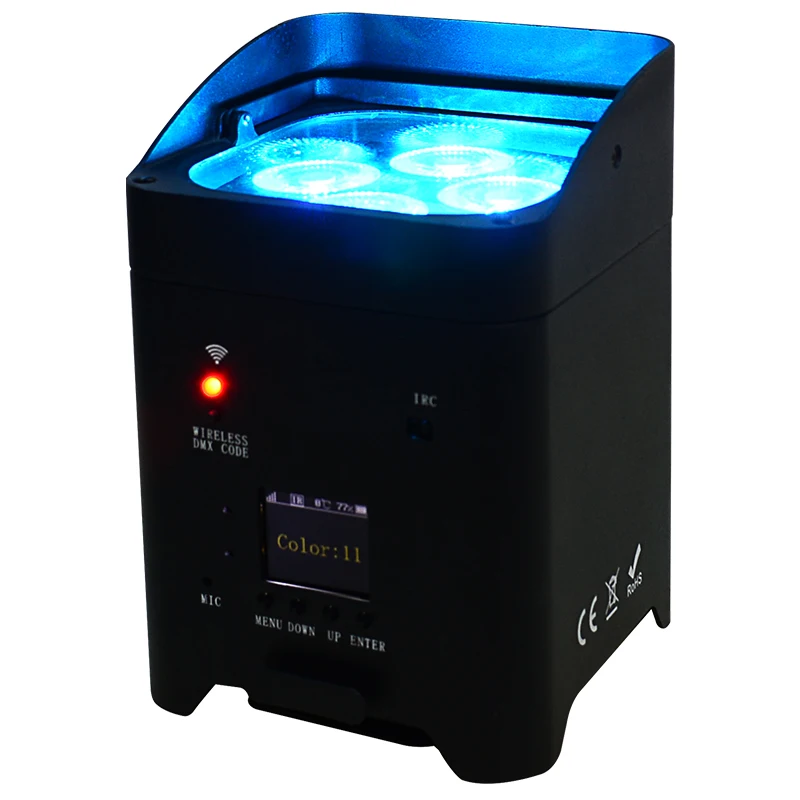 IMRELAX 64 шт. 4*18 Вт RGBWA + UV LED Par свет с футляром для танцевального пола Освещение сцены