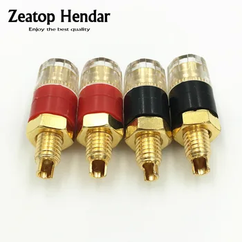 

100Pcs Brass Terminal for 4mm Banana Plug Jack CD Audio Speaker Binding Post Cable Amplifier Thread