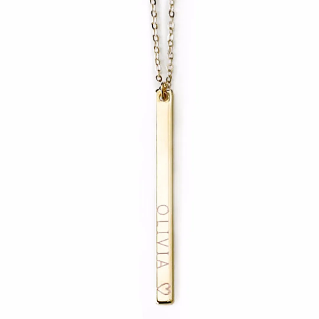 Men Women DIY Personalized Custom Engraved Statement Necklaces & Pendants Jewelry Vintage Name Date Bar Necklace 2019 Shekllhard