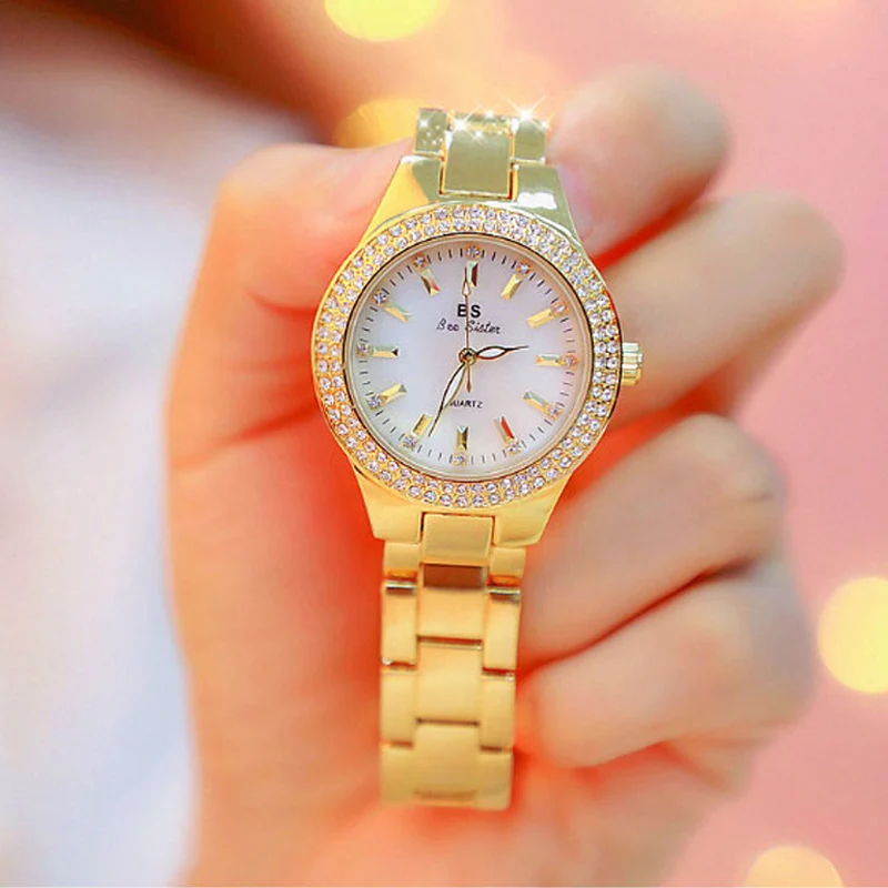 BS Bee Sister женские часы модные высококачественные повседневные водонепроницаемые наручные часы из нержавеющей стали женские кварцевые часы подарок для жены