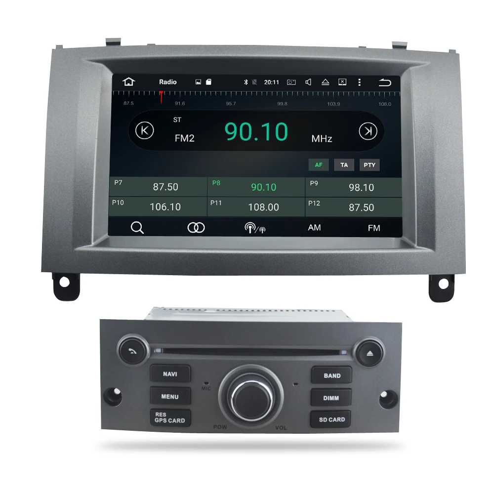 Headunit For Peugeot 407 2004 to 2010 pure Android 8.0 Car Stereo DVD Player GPS Navigation 4GB RAM Auto Video Multimedia Radio-6