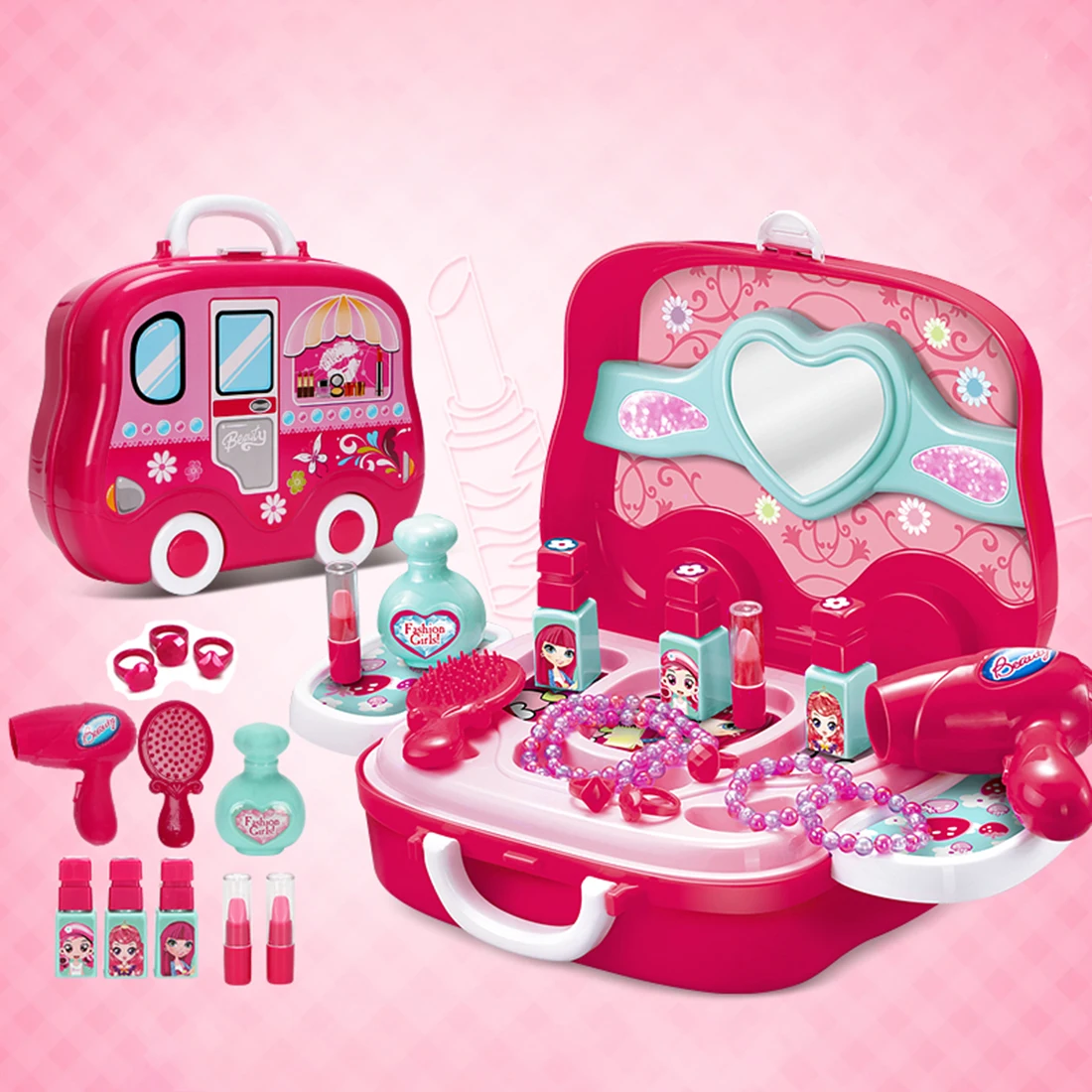 Новая распродажа детских игрушек моделирование косметических ролевых игрушек красота макияж портативный чемодан для детей Ранний Образовательный подарок
