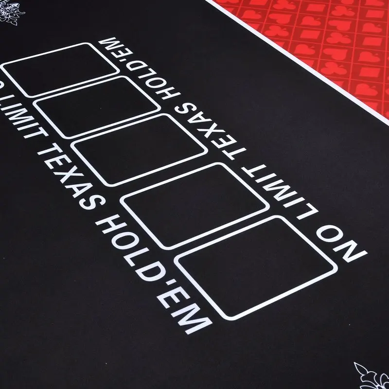  Poker Mat Table Cloth Rubber Gaming Red 1.8*0.9m