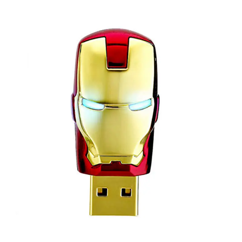 Usb флешка J boxing 64 ГБ светодиодная карта памяти Iron Man USB 2 0 хранилище большого пальца
