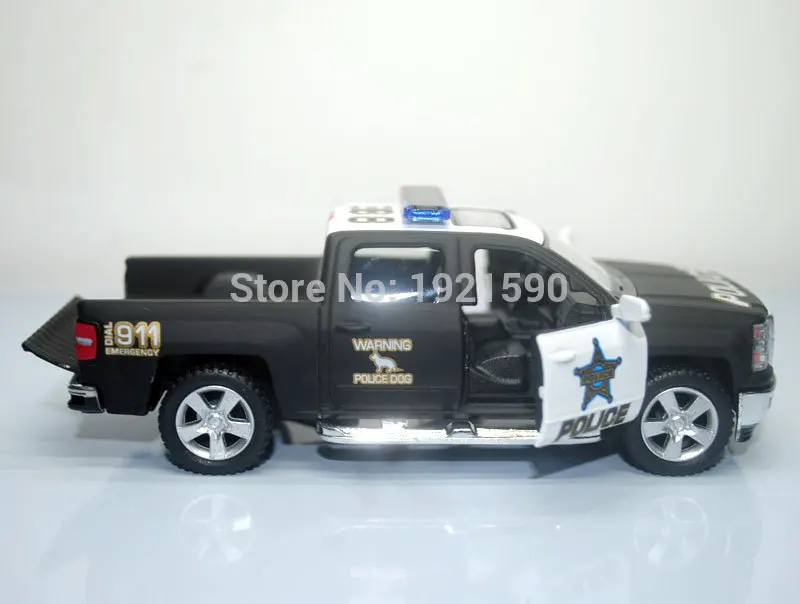 KT 1/46 масштаб автомобиля игрушки полиции Ver. 2014 Chevrolet Silverado литая под давлением металлическая модель автомобиля для подарка/детей/коллекции