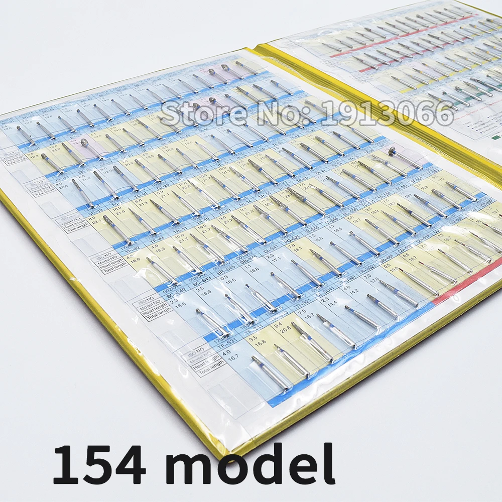 new diamond bur sample book 154 models/pcs diamond bur