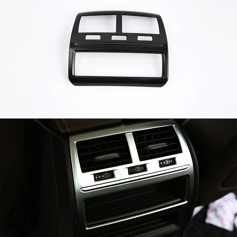 

Car-styling interior accessories ABS Chrome rear air vent Cover high power For BMW 5 Series 2018