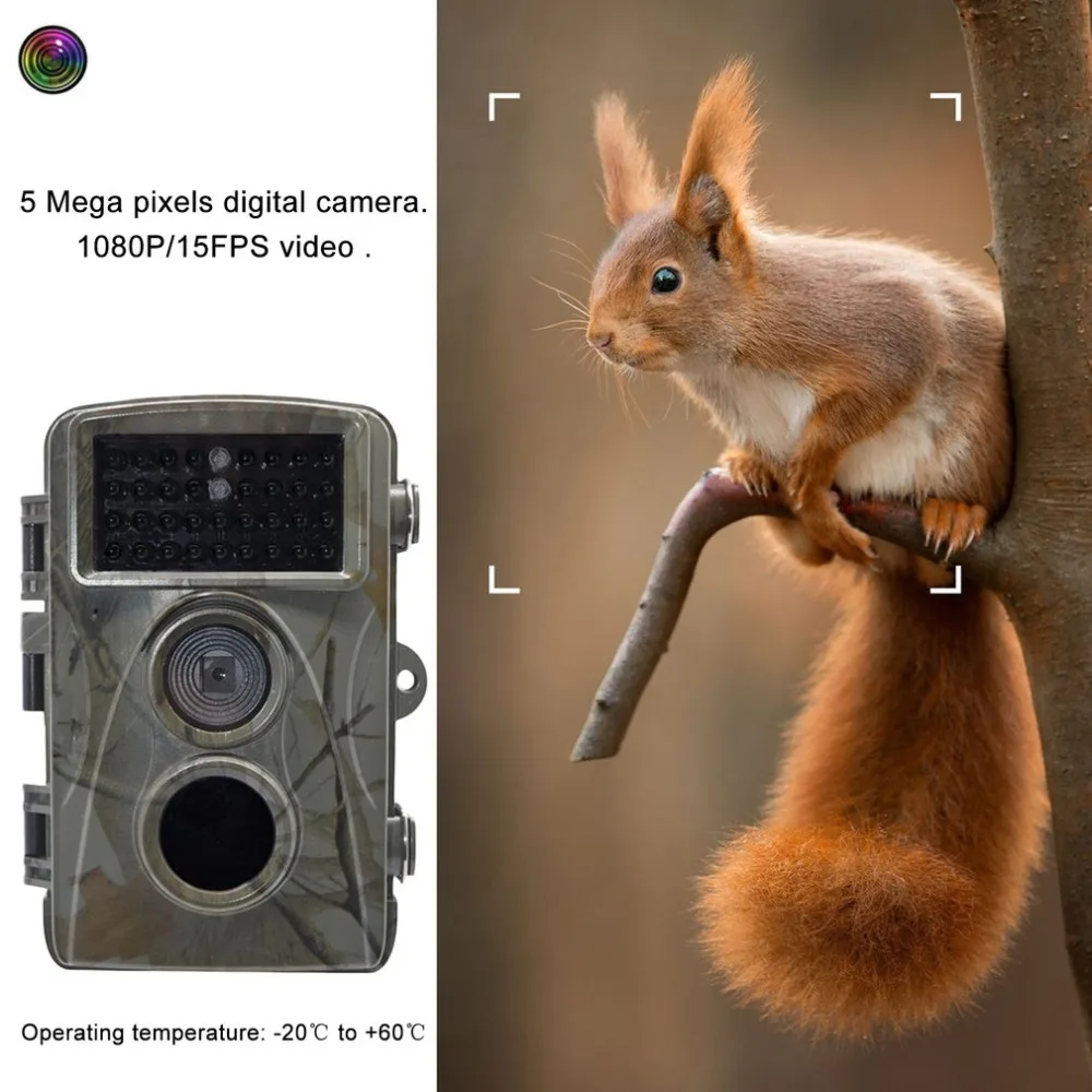 PDDHKK H9 камера слежения за дикой природой 1080P 12MP камера наблюдения для охоты 34 шт. Инфракрасные светодиоды ночного видения Водонепроницаемая TF карта