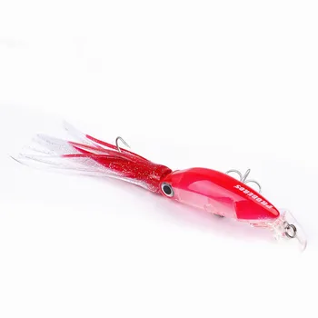 

1PCS Squid Lure bait with octopus Fish whisker 22g 12cm artificial hard plastic bait for sea fishing