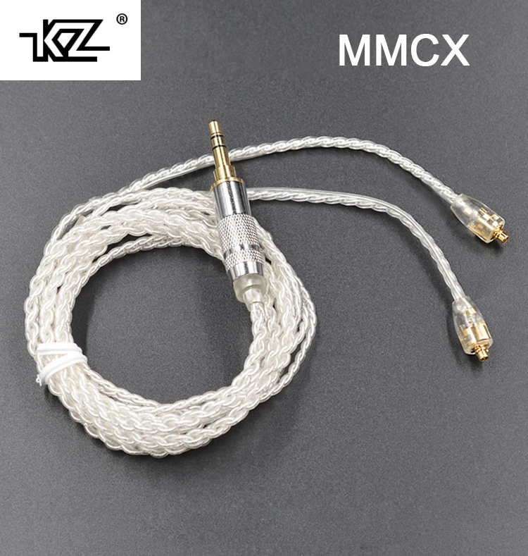 

KZ MMCX Cable Silver Plating Cable Upgraded Cable Replacement Cable Use For Shure SE535 SE846 UE900 DZ9 DZX NICEHK HK6