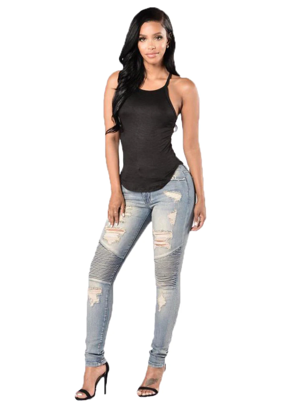 Women Sexy Denim Hot Pants Hole Micro Shorts Low Waist Mini Jeans Clubwear Blue