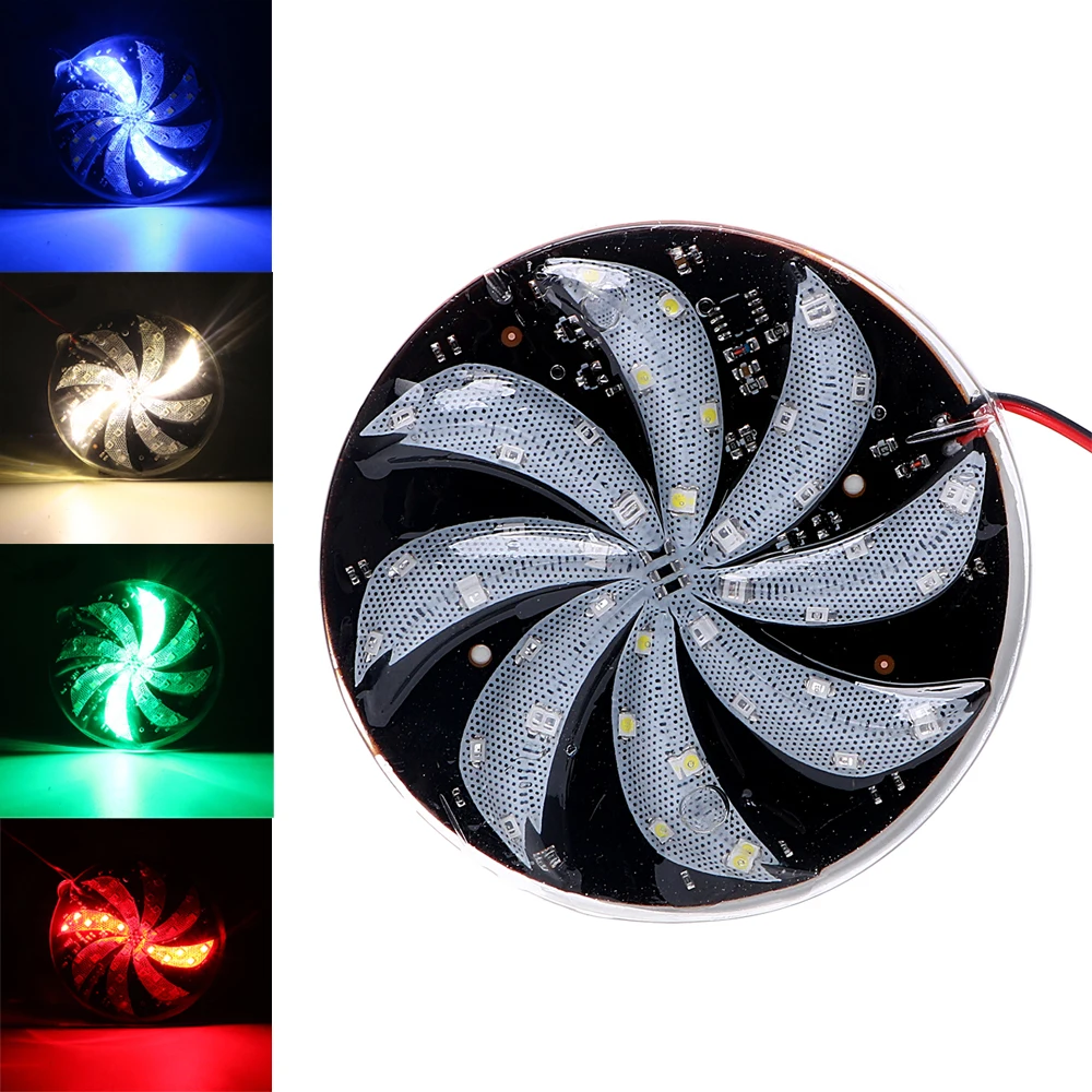 

1 Pair LED Light Strobe Windmill Lights Multi-color Signal Round Fog Flash Lamp Trailer Warning Light 12V Adhesive Connection